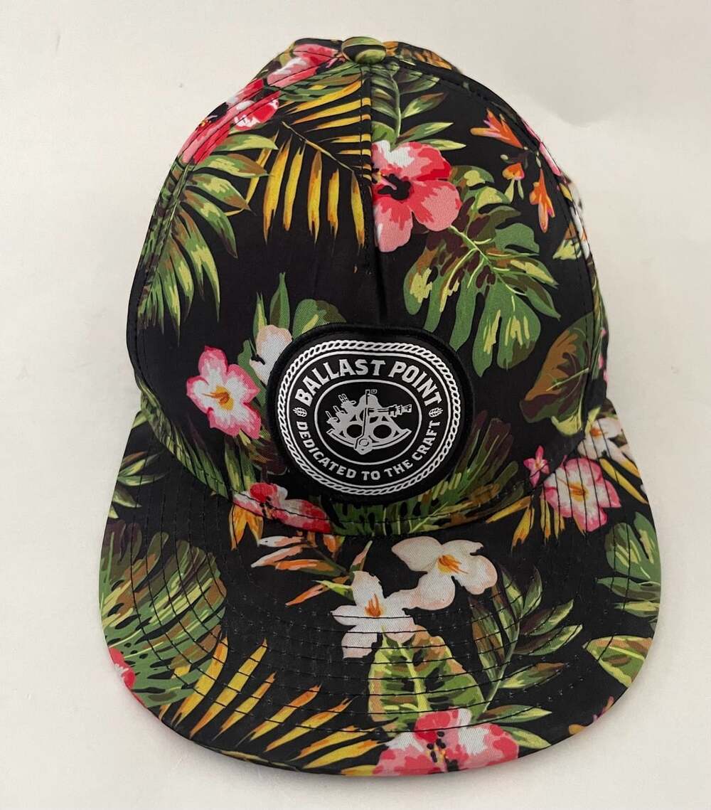 Ballast Point Brewing Floral Tropical Hawaiian Snapback Hat Cap